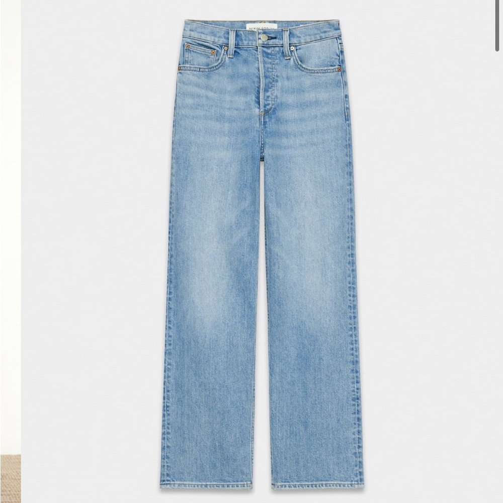 Denim Forum Arlo High Rise Straigjt- Light Blue Jeans